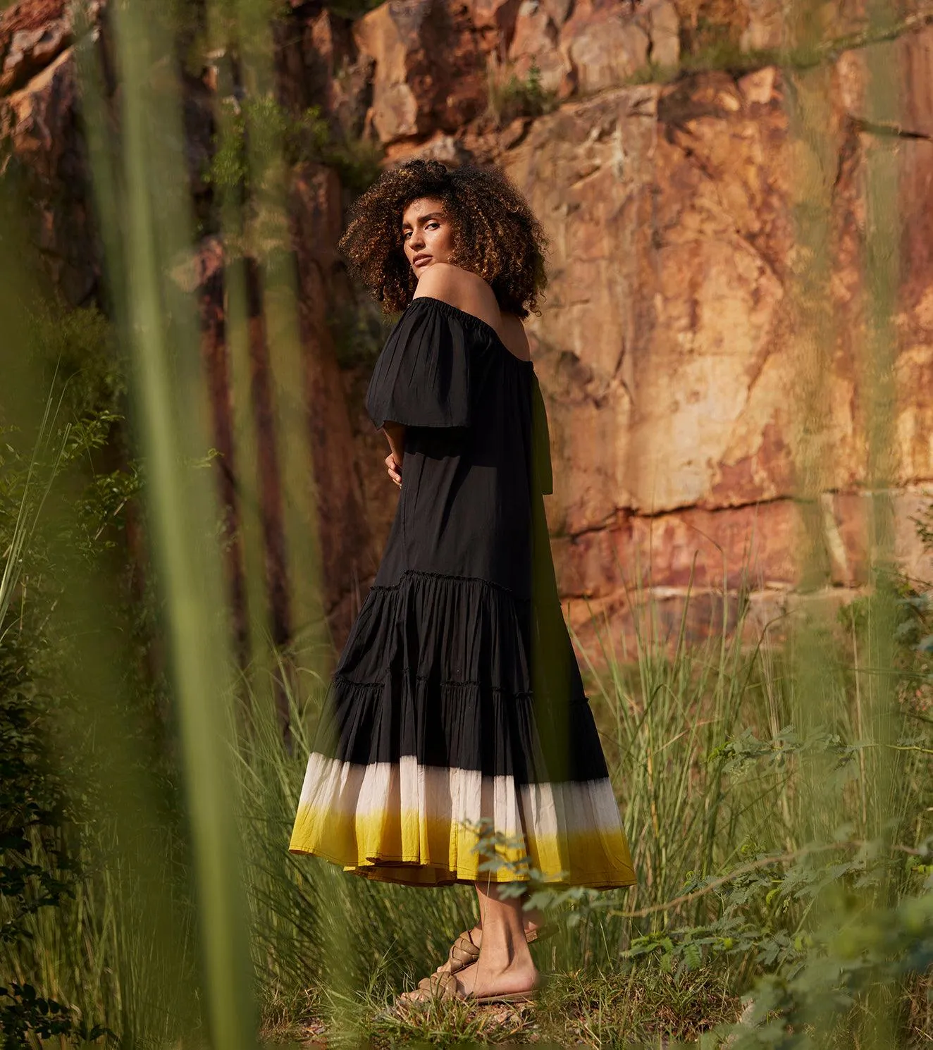 Dusty Ink Midi Dress