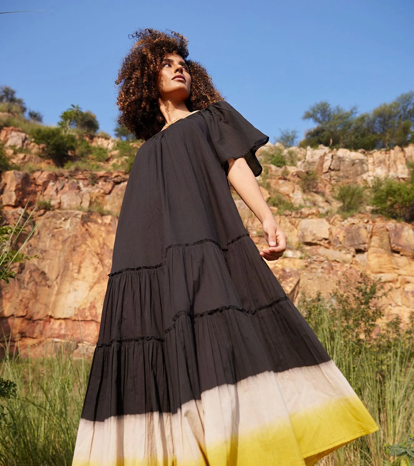 Dusty Ink Midi Dress