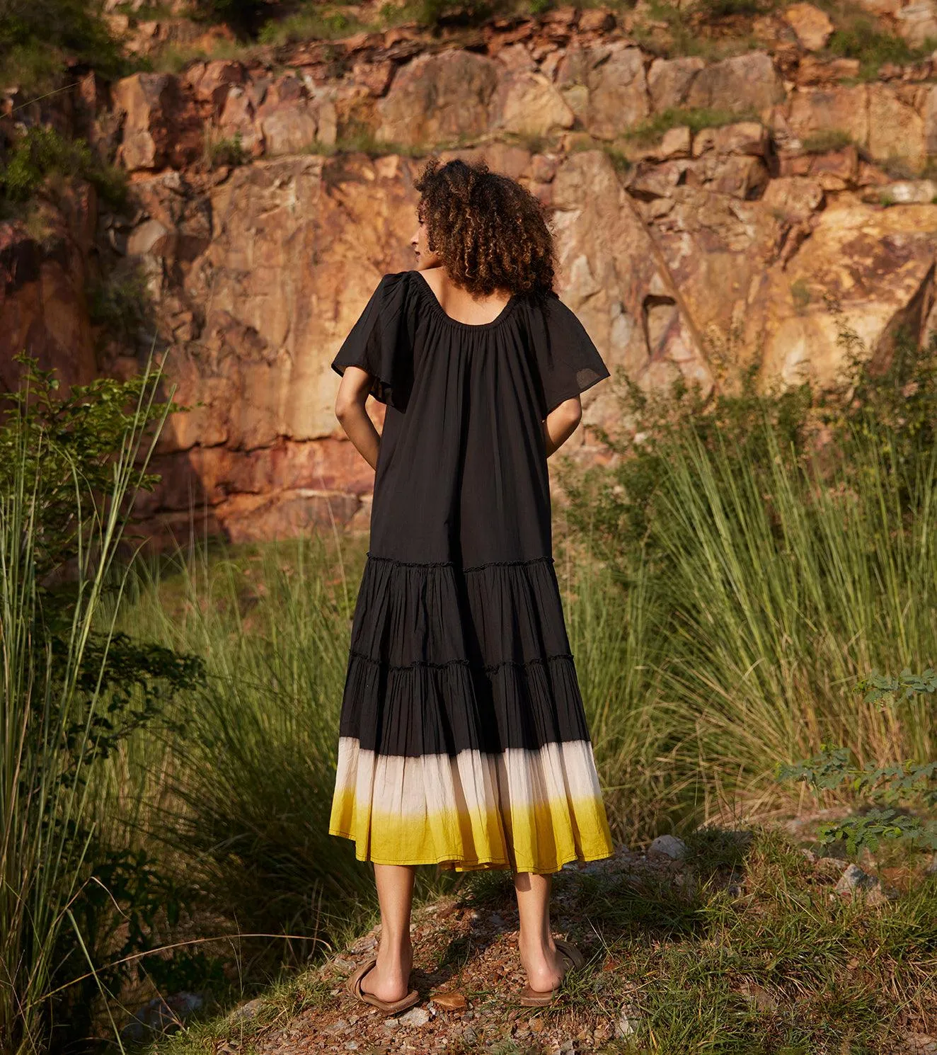 Dusty Ink Midi Dress