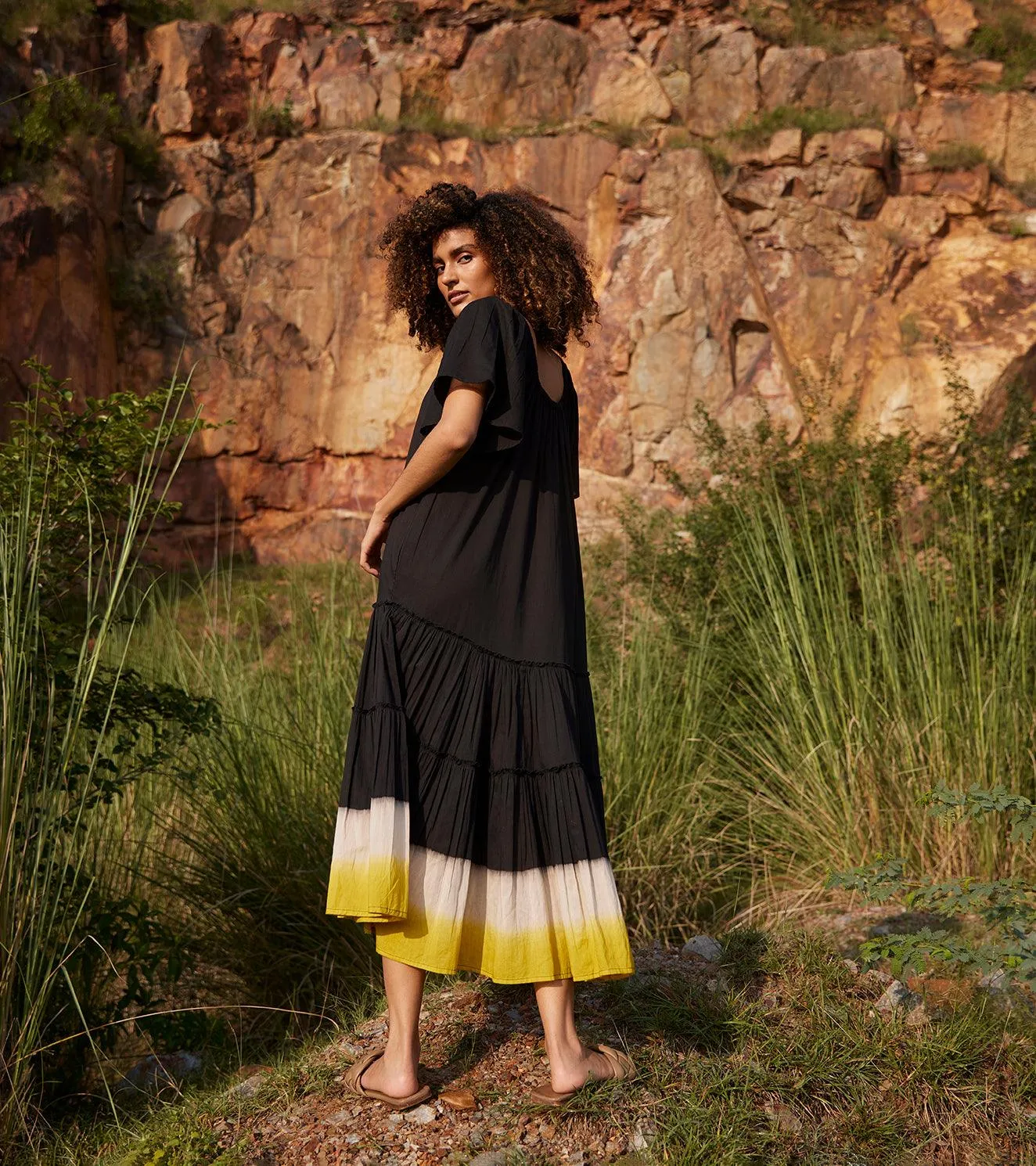 Dusty Ink Midi Dress