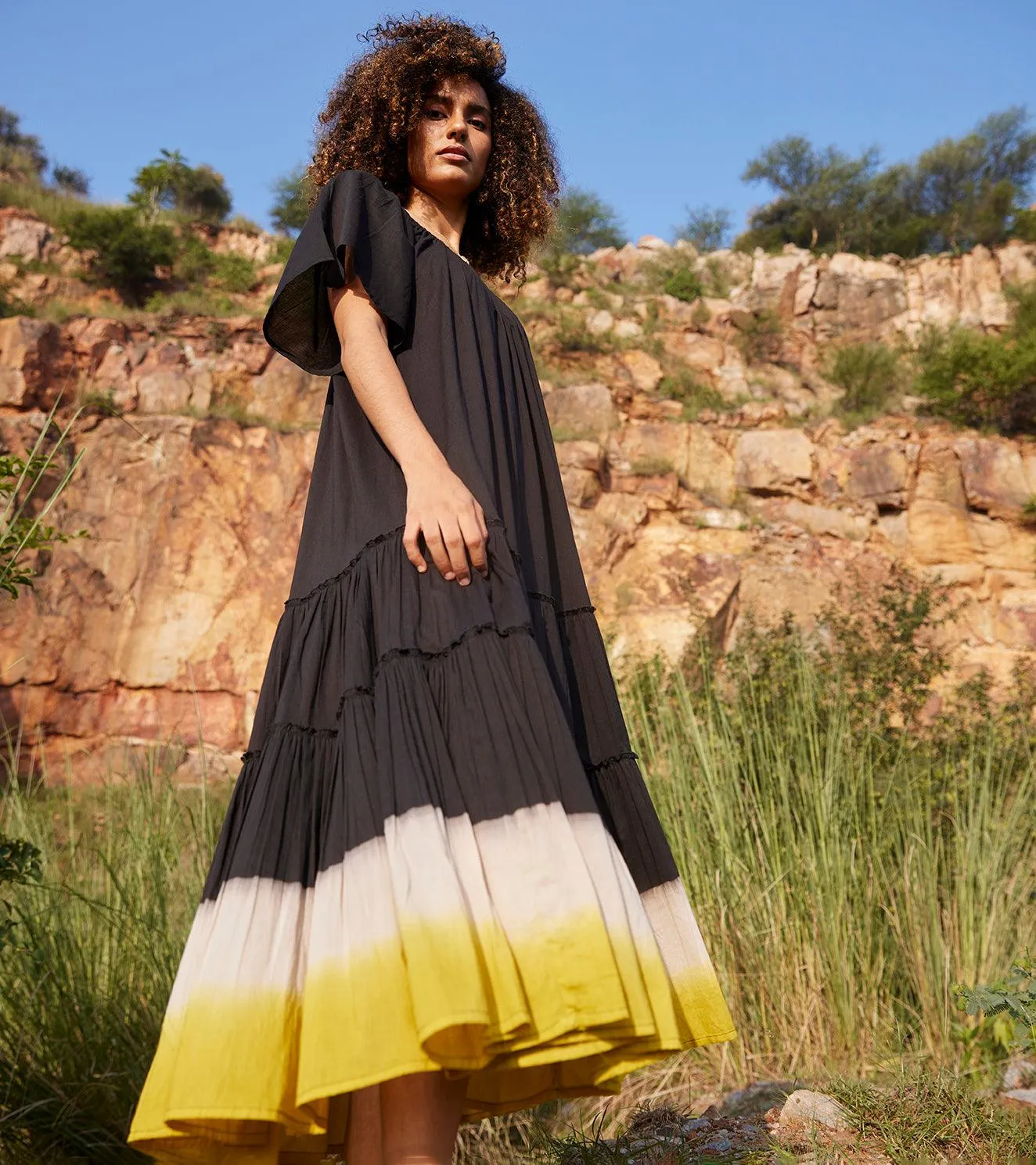 Dusty Ink Midi Dress