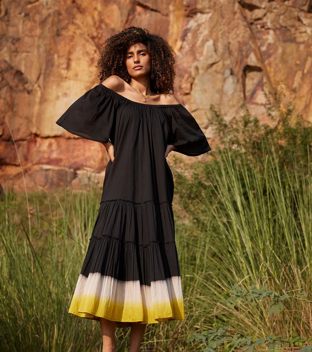 Dusty Ink Midi Dress