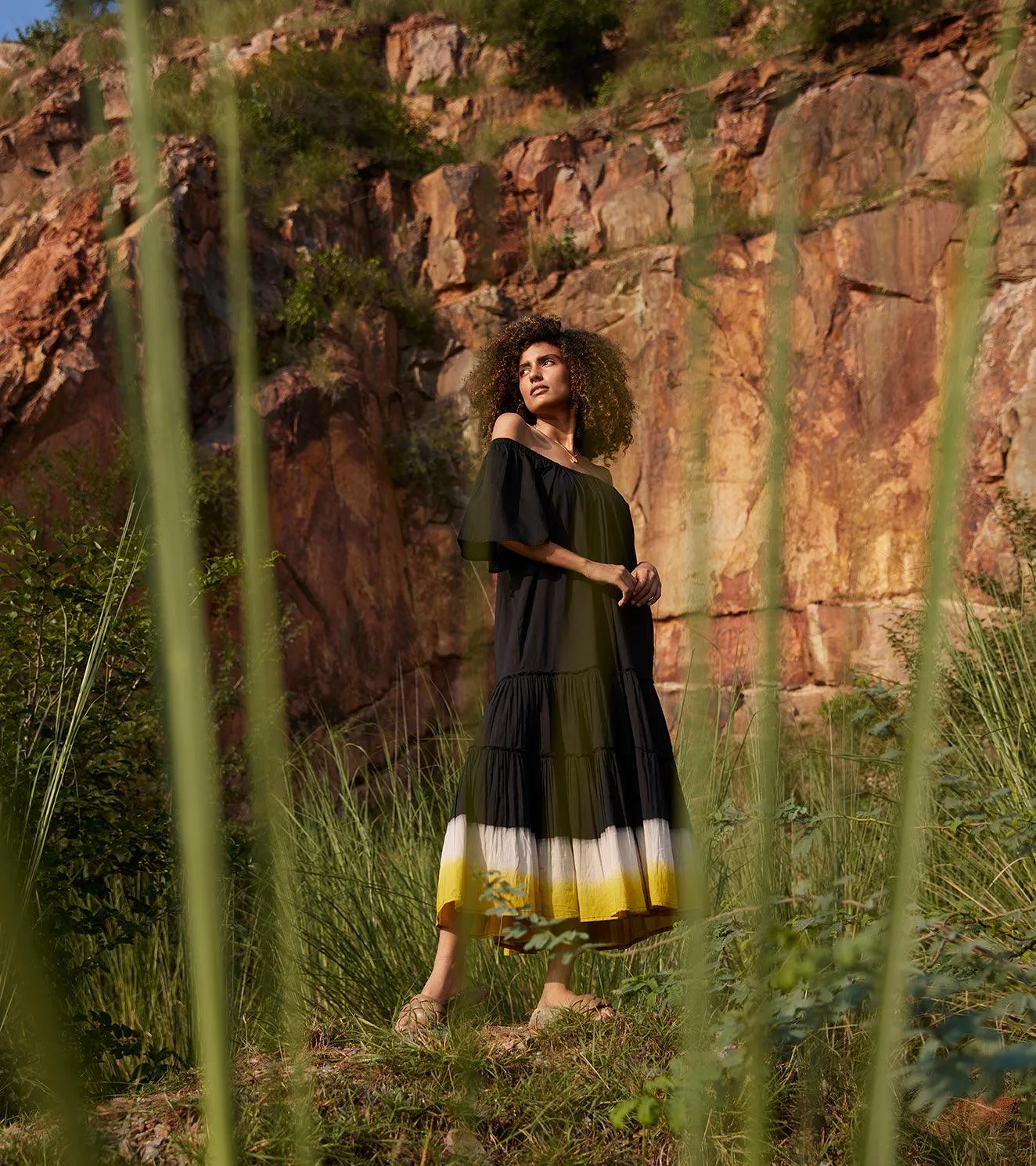 Dusty Ink Midi Dress