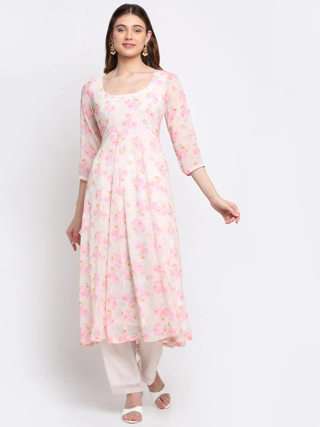 English Rose Anarkali Kurti