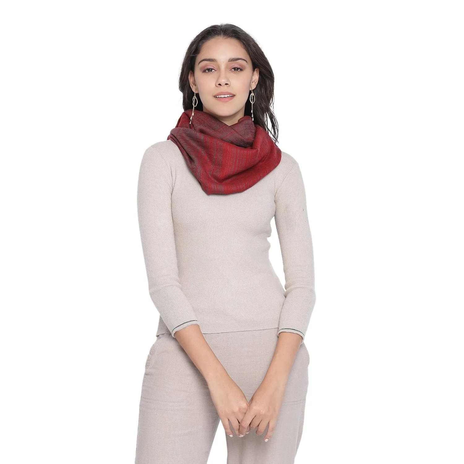 Floral Tree Animal Woolen Shawl