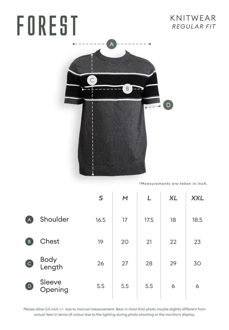 Forest Fancy Knitted Round Neck T Shirts Men Sweater Men Knitwear | Baju Sweater Lelaki Knitwear - 621347