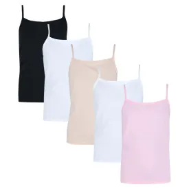 Fruit of the Loom Girl's Spin Cami Assorted (5 Pack)