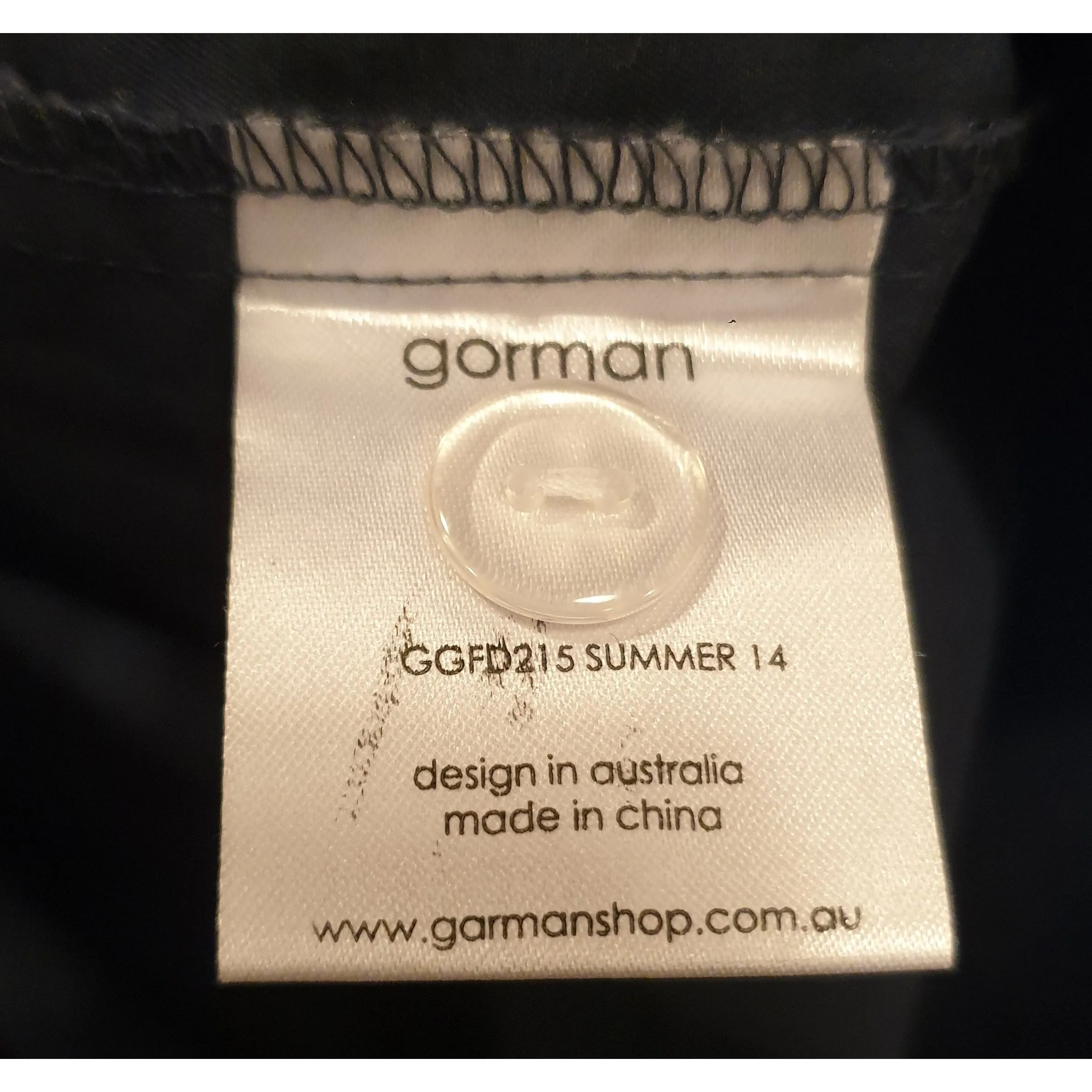 Gorman navy cotton pencil skirt with rounded bottom hem size 12