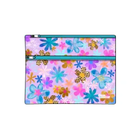 Got It Covered Pencil Case LARGE 2 Zip - Kasey Rainbow Mauve Meadow