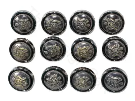 Gray Swords Acrylic Coat Buttons