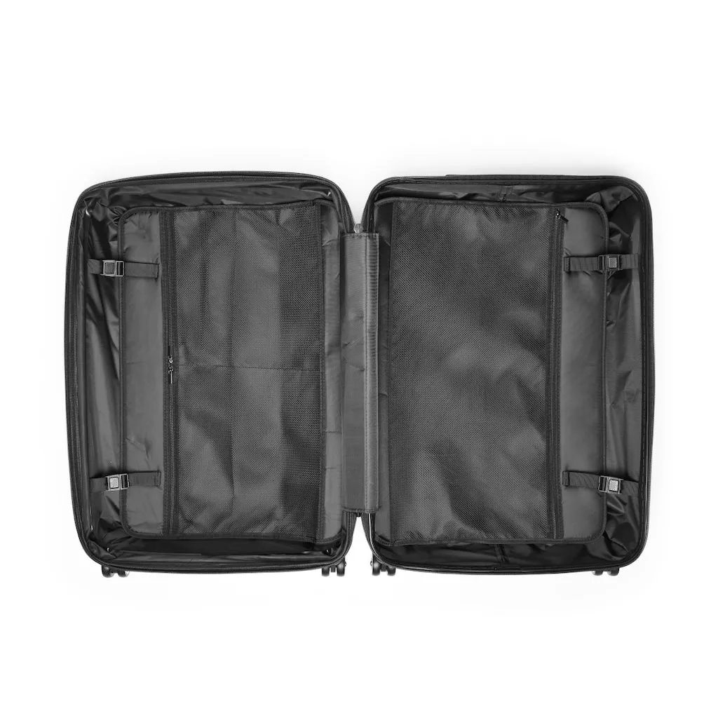 Green Camo Print Suitcases, Army Military Camouflaged Print Designer Suitcase Luggage (Small, Medium, Large)