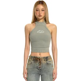 Green Goblet Halter Top