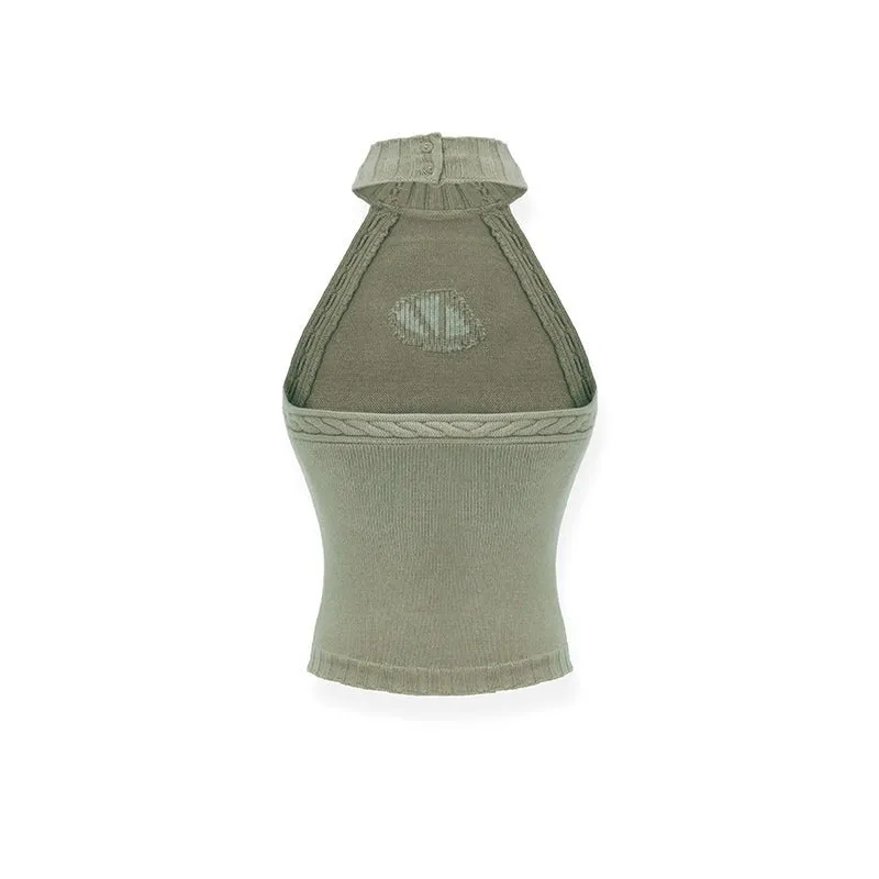 Green Goblet Halter Top