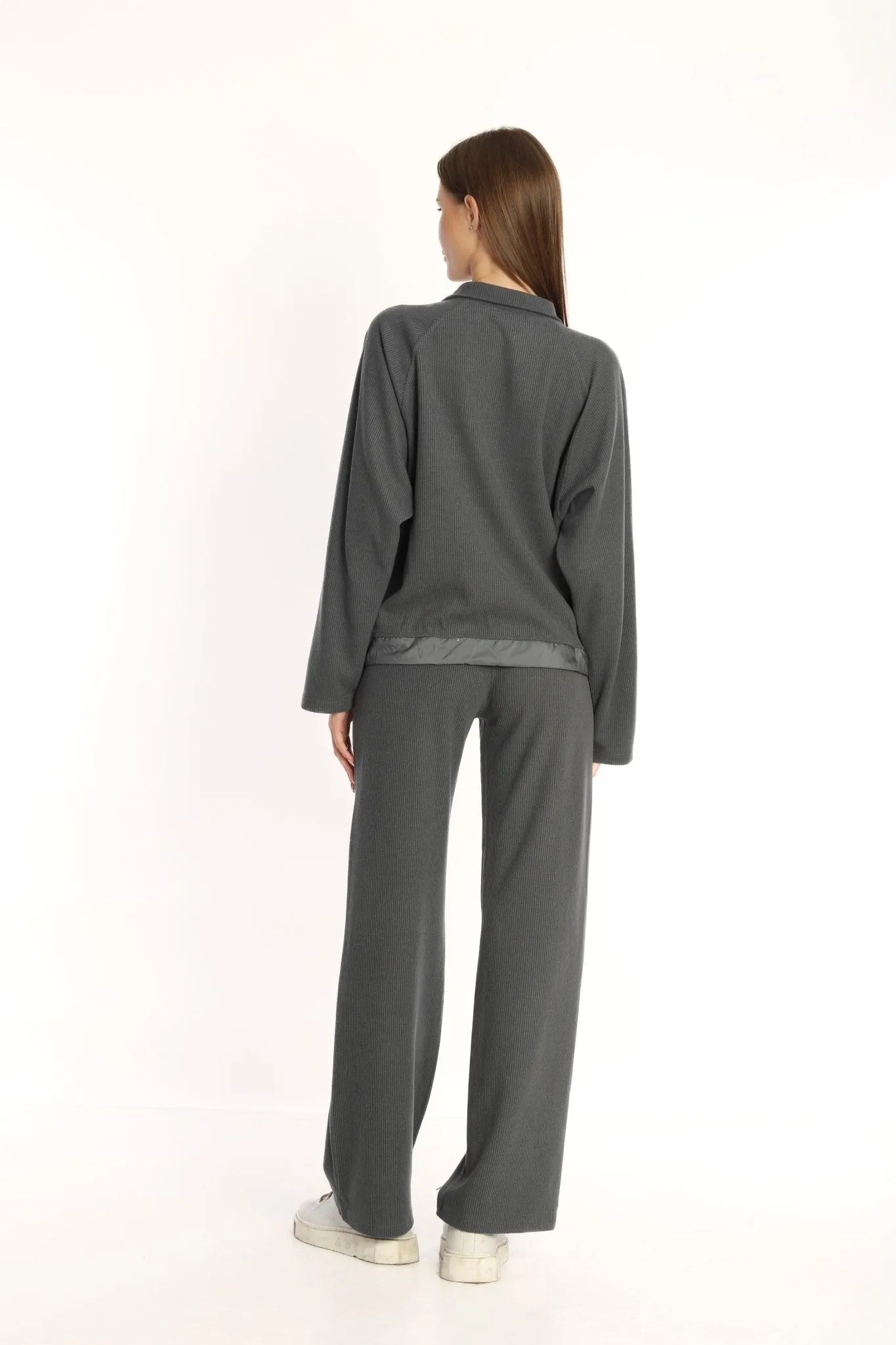grey Knitwear Suit