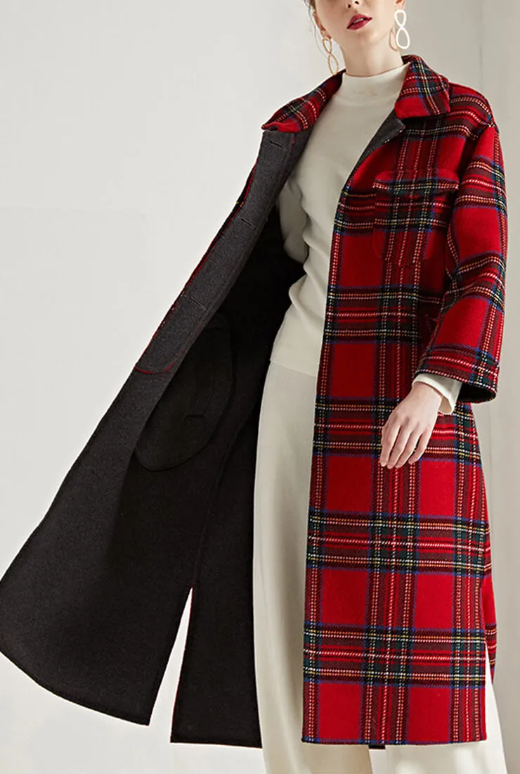 Hand Stitched Reversible Wool British Style Coat