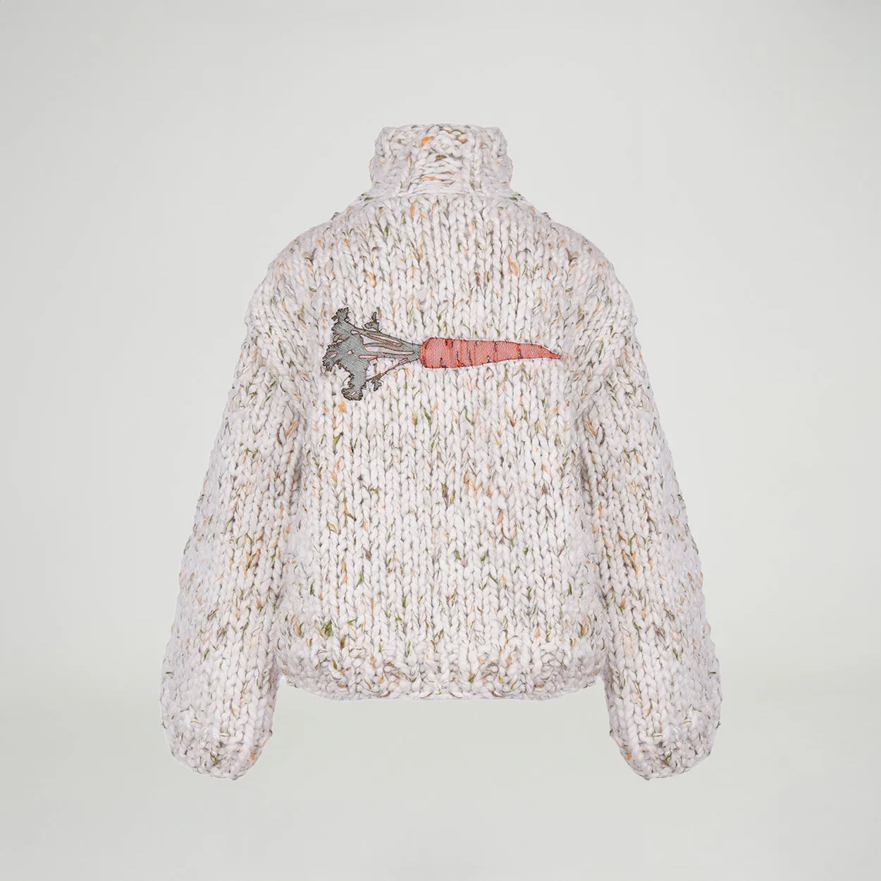 Handknit Embroidered Sweater