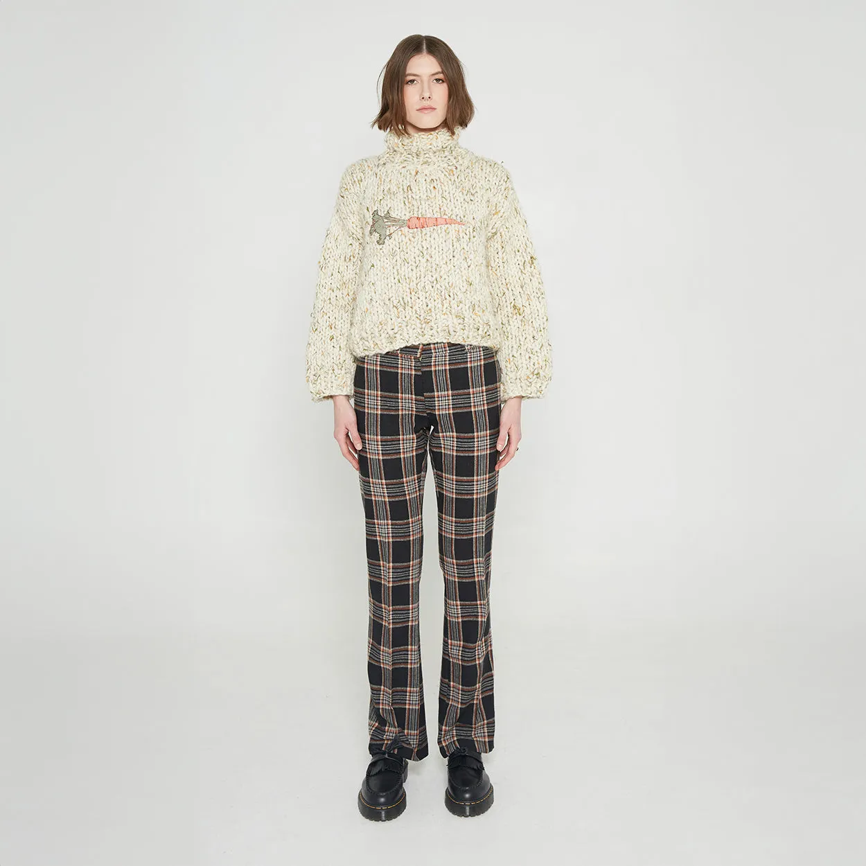 Handknit Embroidered Sweater