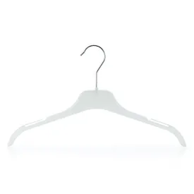 HANGERWORLD 15 Black 13.7inch Plastic Coat Clothes Garment Pants Skirt Hangers Adjustable Clips
