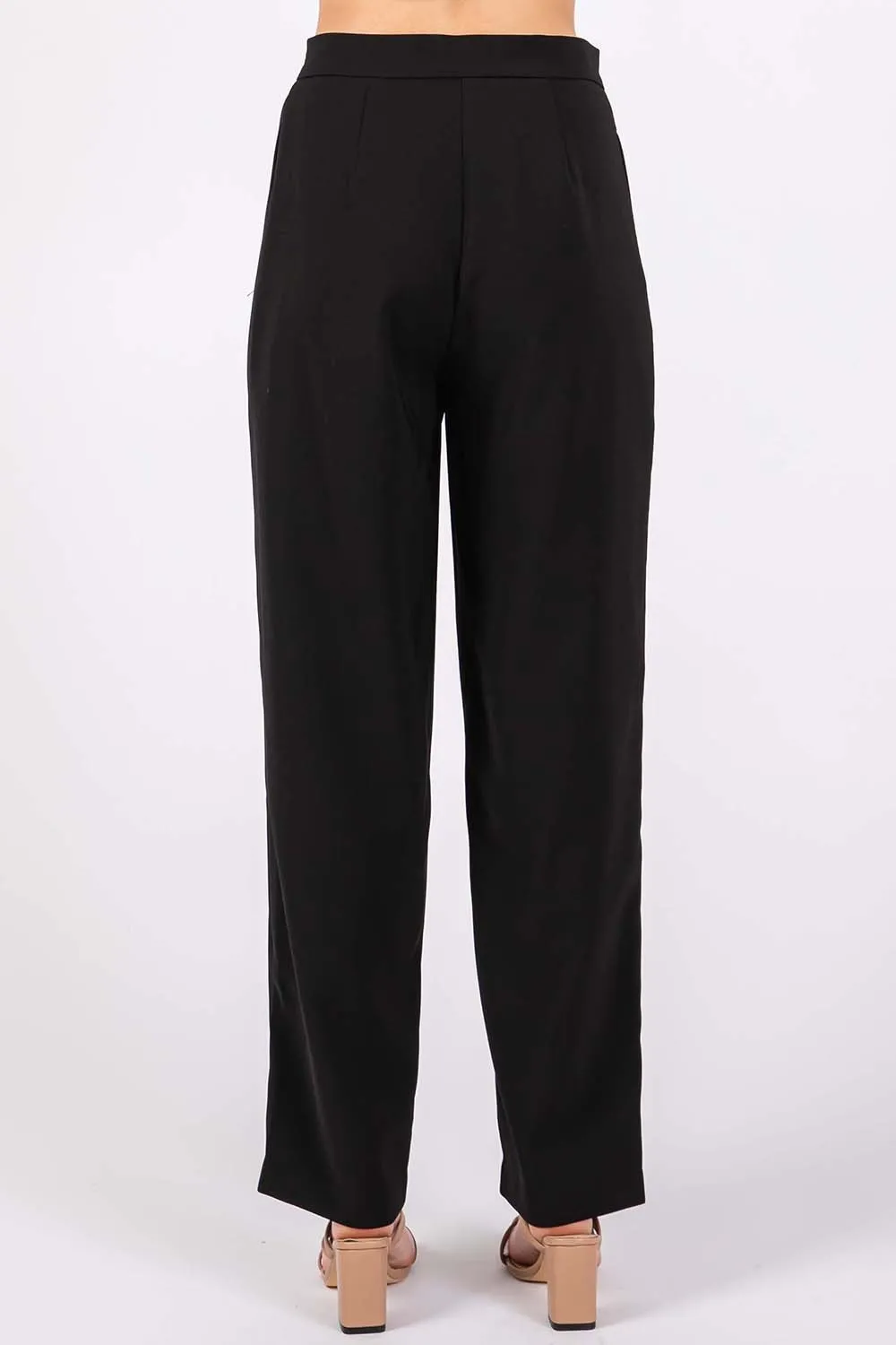Hazel Blues® |  GeeGee High-Waisted Pleated Pants