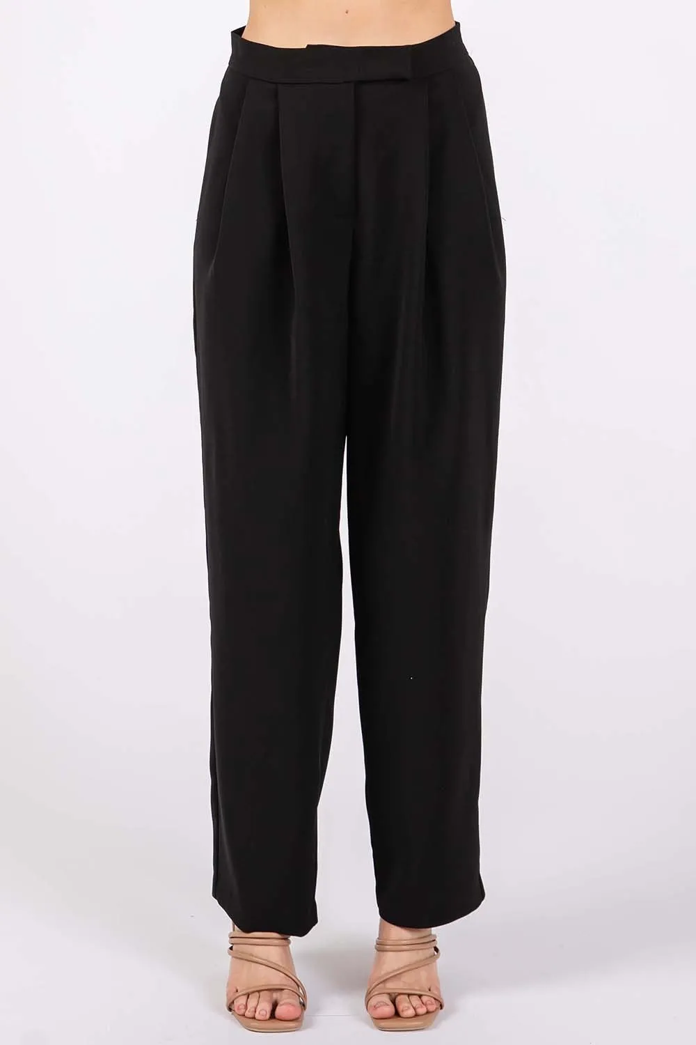 Hazel Blues® |  GeeGee High-Waisted Pleated Pants