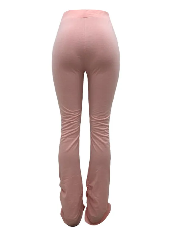 High Waisted Stacked Stretch Pants