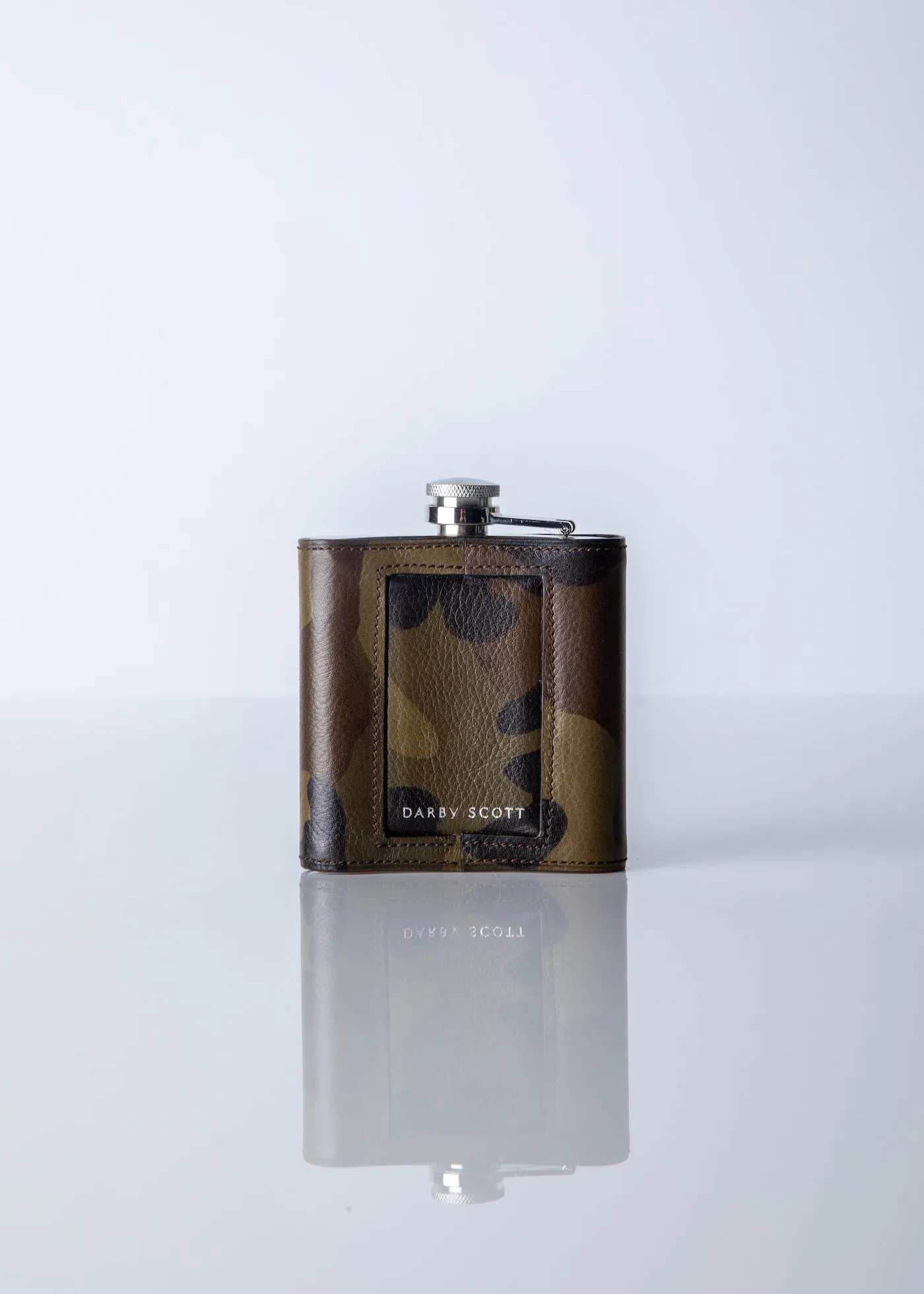 Hip Flask Gift Set, 6 Oz, Camouflage Leather