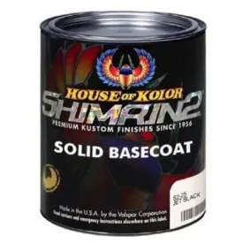 HOUSE OF KOLOR S2-25 Jet Black Universal Basecoat, Gallon