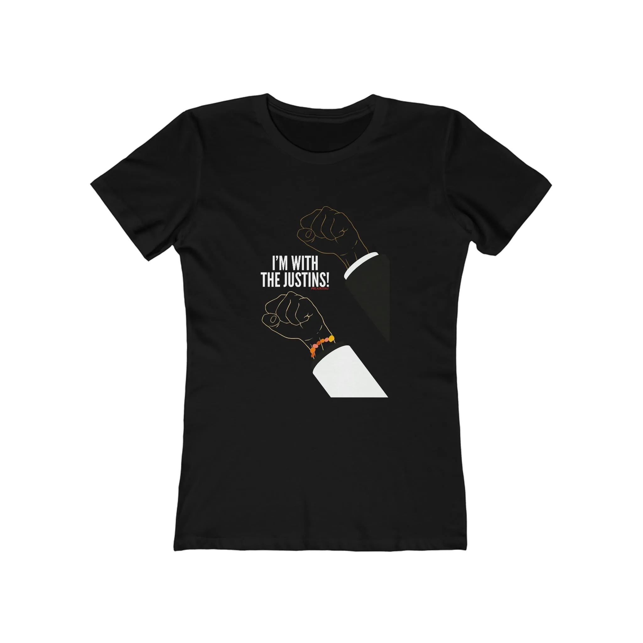 I’m With the Justins (Black Fists) Women's Tee
