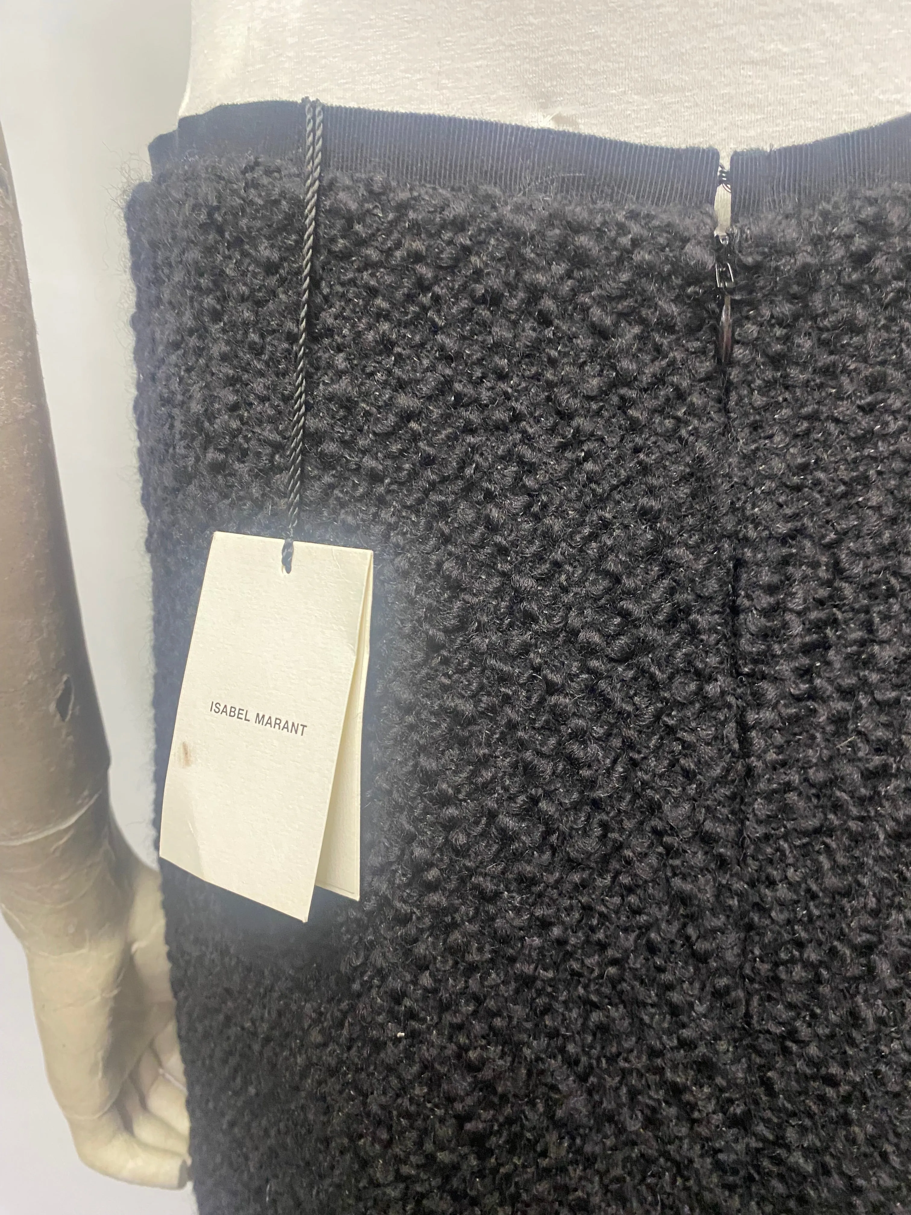 Isabel Marant Black Tweedy Pull On Skirt IT 40/UK 8 BNWT