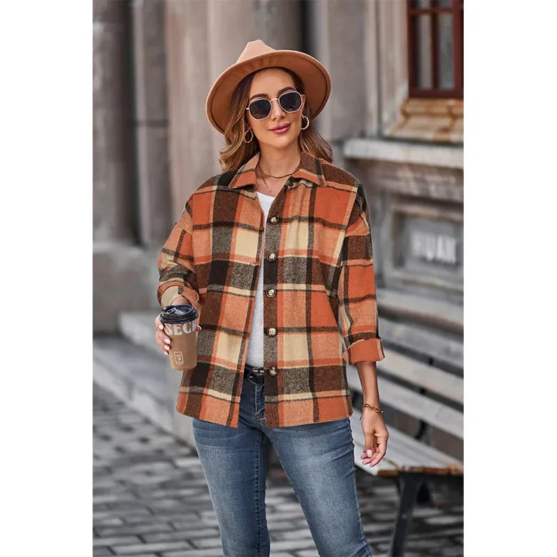 Ivyshape | Classic Plaid Shirt for Women