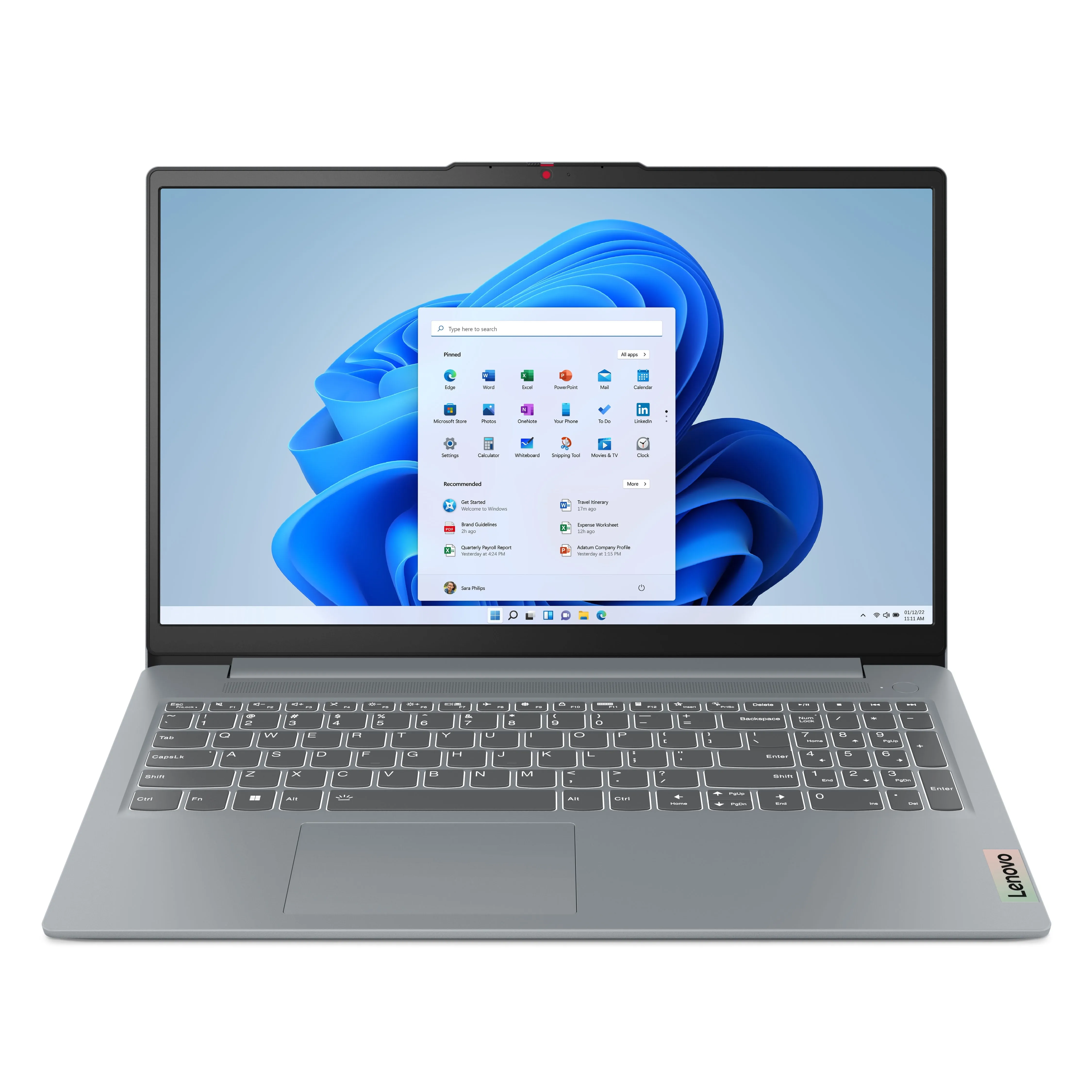 Lenovo IdeaPad Slim 3i 15.6 inch Laptop Intel Core i3-N305 8GB RAM 256GB SSD Arctic Grey