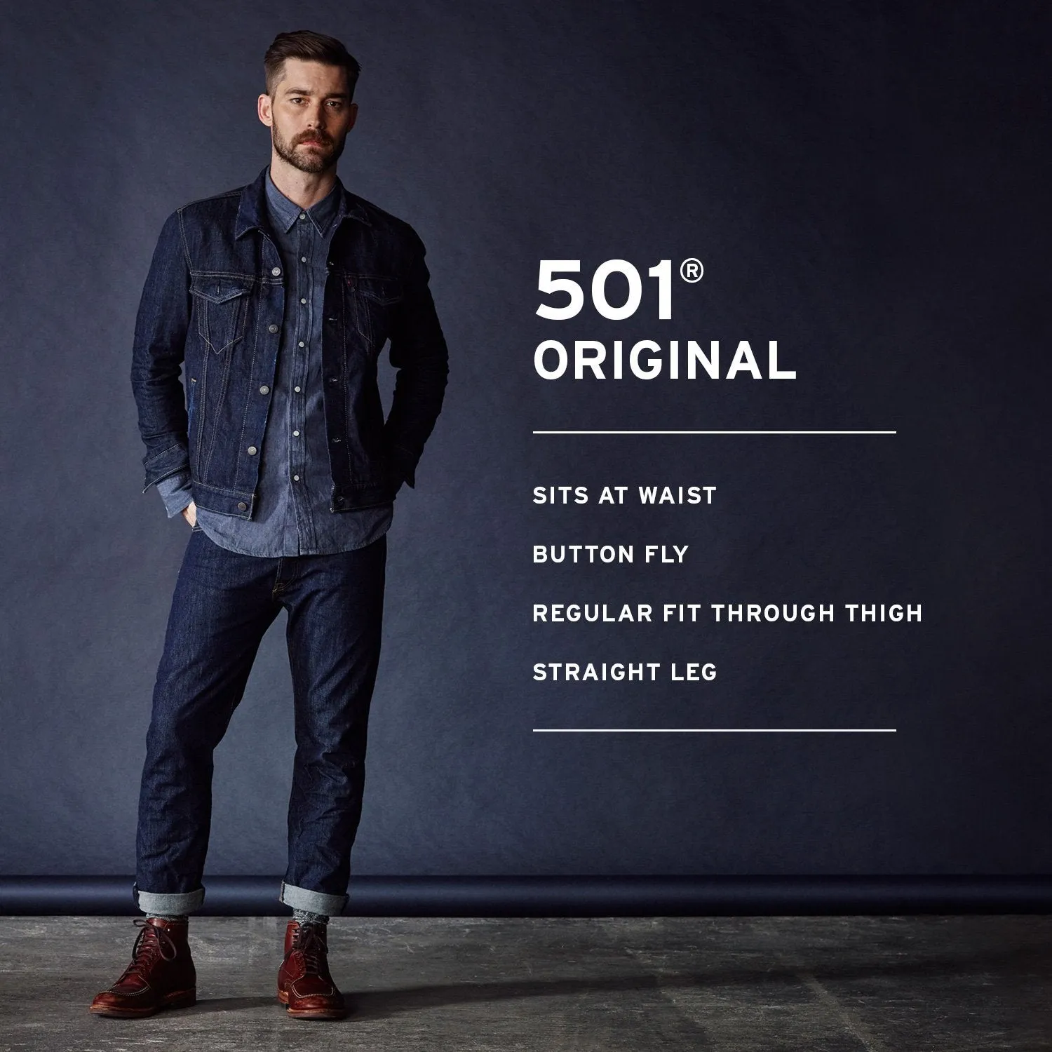 Levi's Men's 501 Original Shrink-to-Fit Jeans Dimensional Rigid