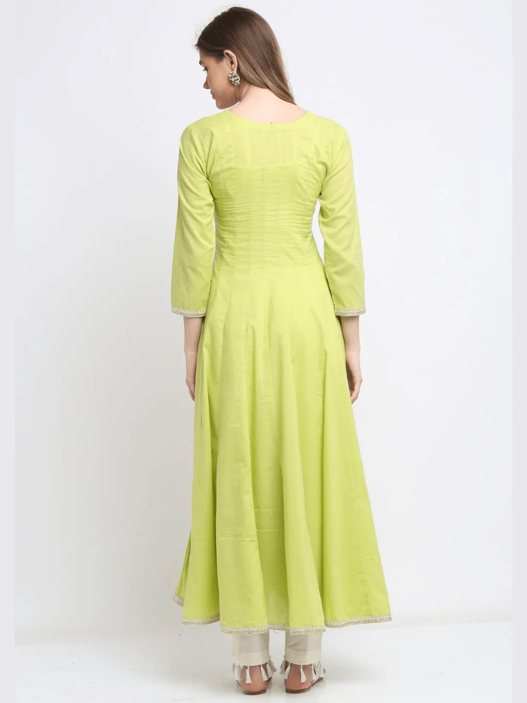 Lime Green Anarkali Kurti