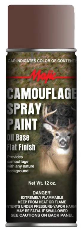 Majic Paints 8-20854-8 Camouflage Spray Paint, Flat, Earth Brown, 12 oz, Can :CAN: QUANTITY: 1