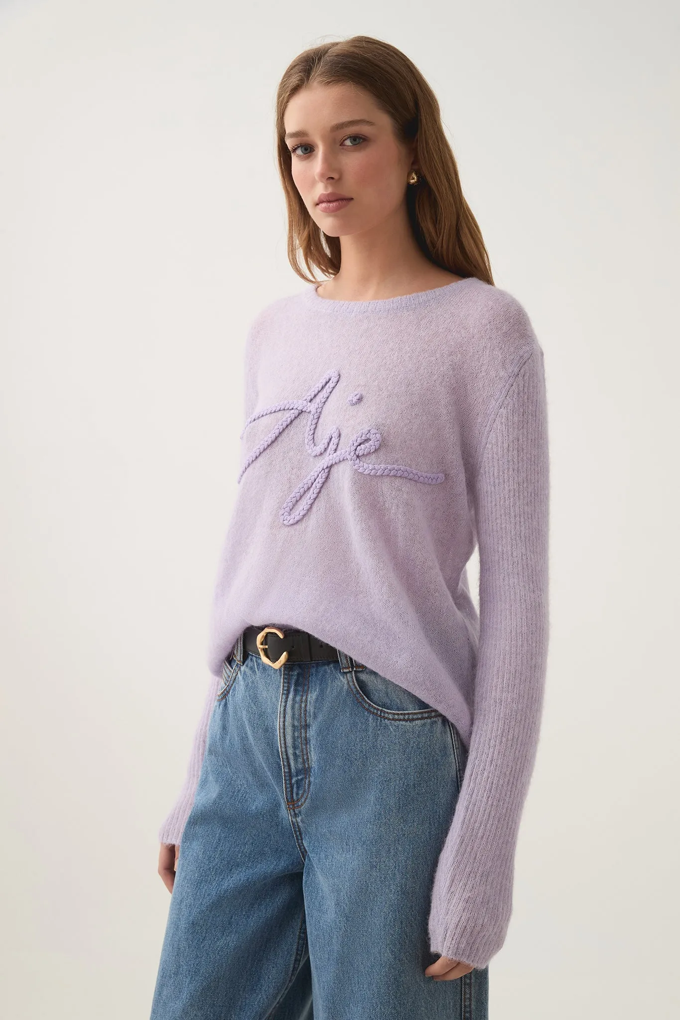 Margot Braided Logo Knit Jumper