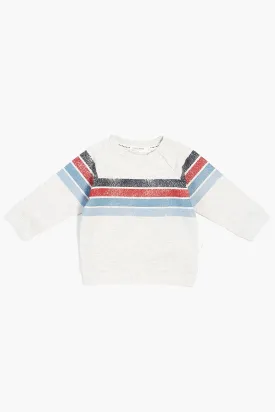 Miles Baby Striped Baby Sweatshirt (Size 12M left)