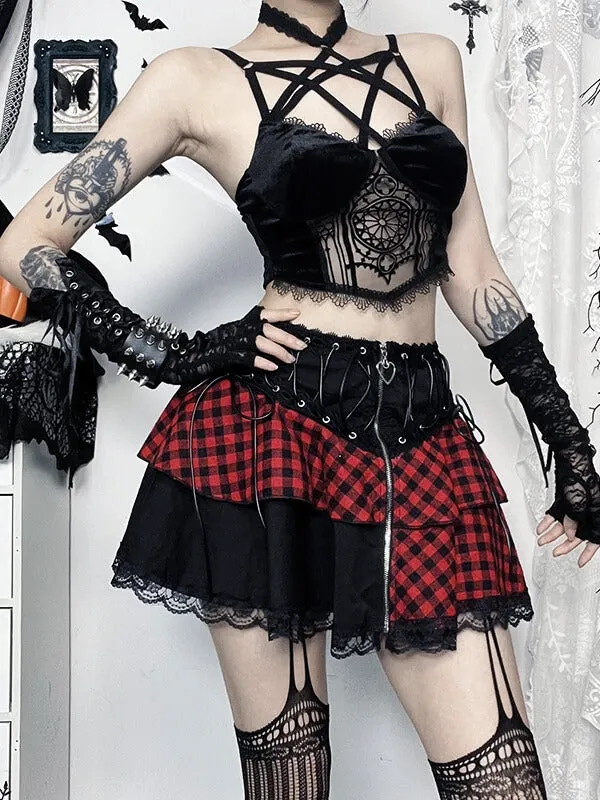 Mystery goth star halter cami