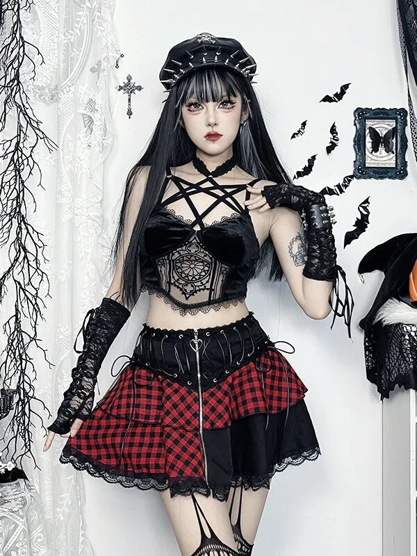 Mystery goth star halter cami