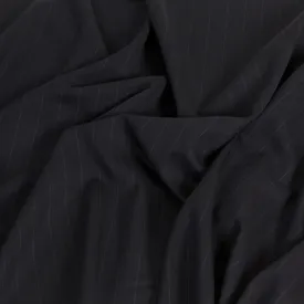 Navy Pinstripe Suiting Fabric 1476