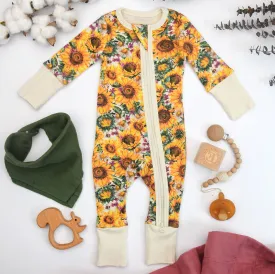 Organic Cotton Baby Pajamas 2-Way Zip Front Zipper Sleeper, Dawn