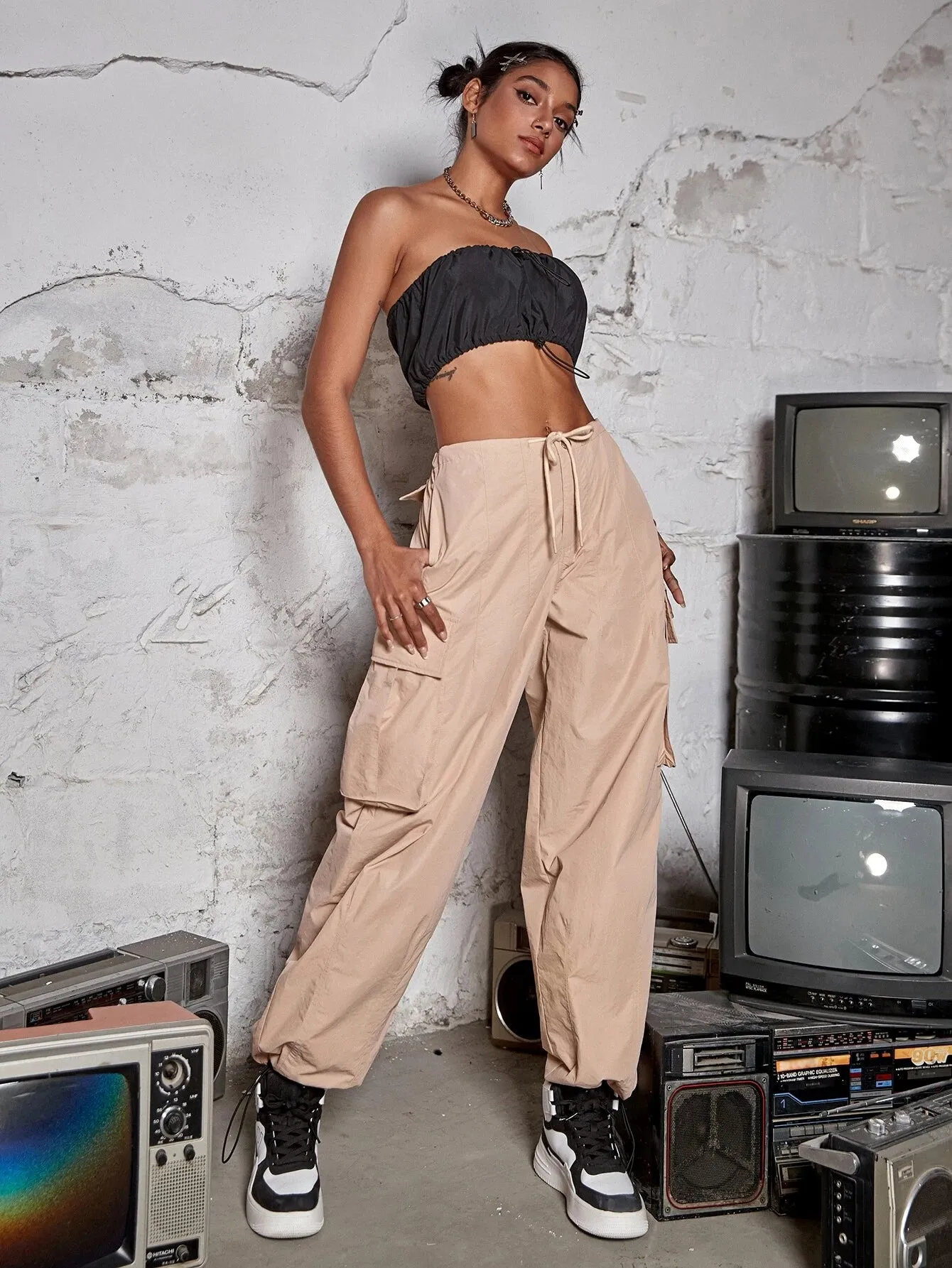 Parachute Cargo Jogger Pants