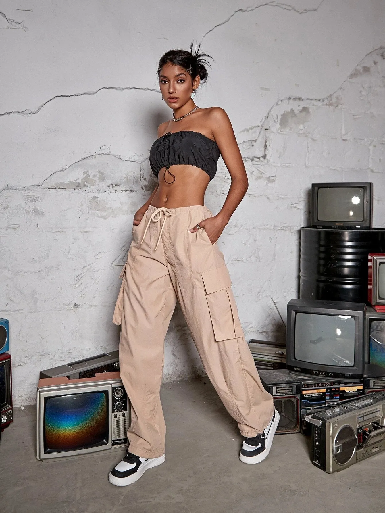 Parachute Cargo Jogger Pants