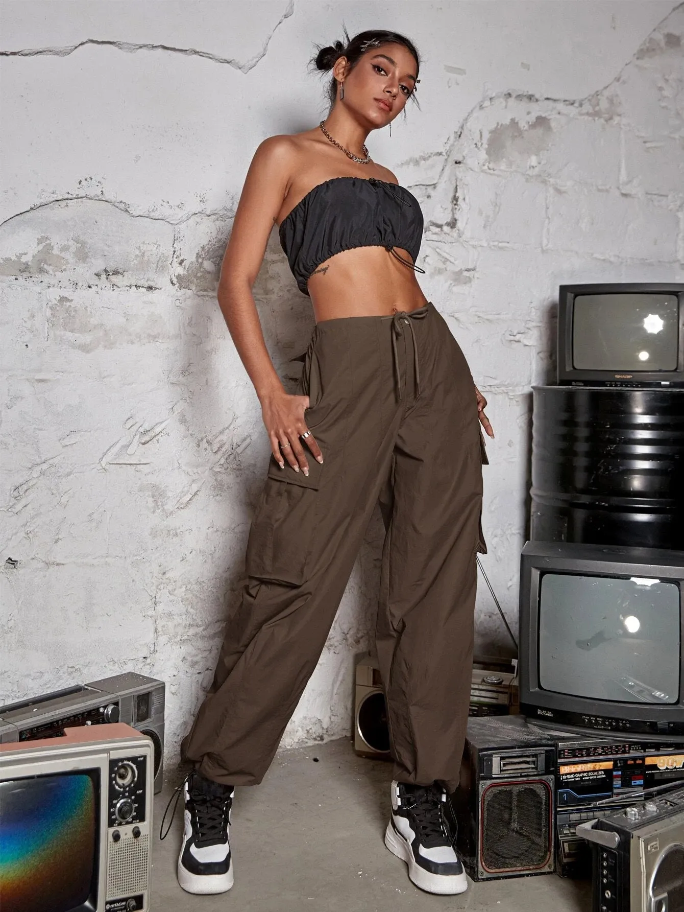 Parachute Cargo Jogger Pants