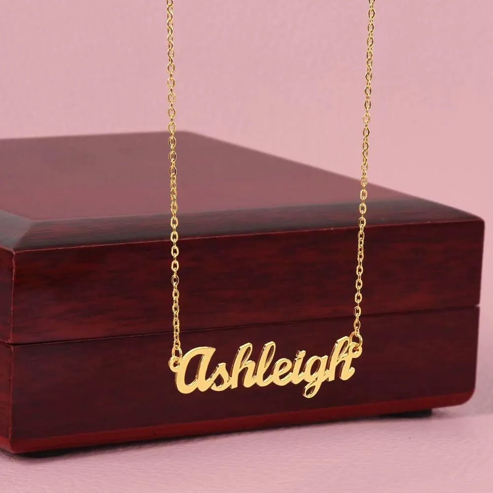 Perfect Minimalist Unisex Gift Custom Name Necklace Stainless Steel Exclusive Retro Cursive Font For Guys and Girls Men and Women