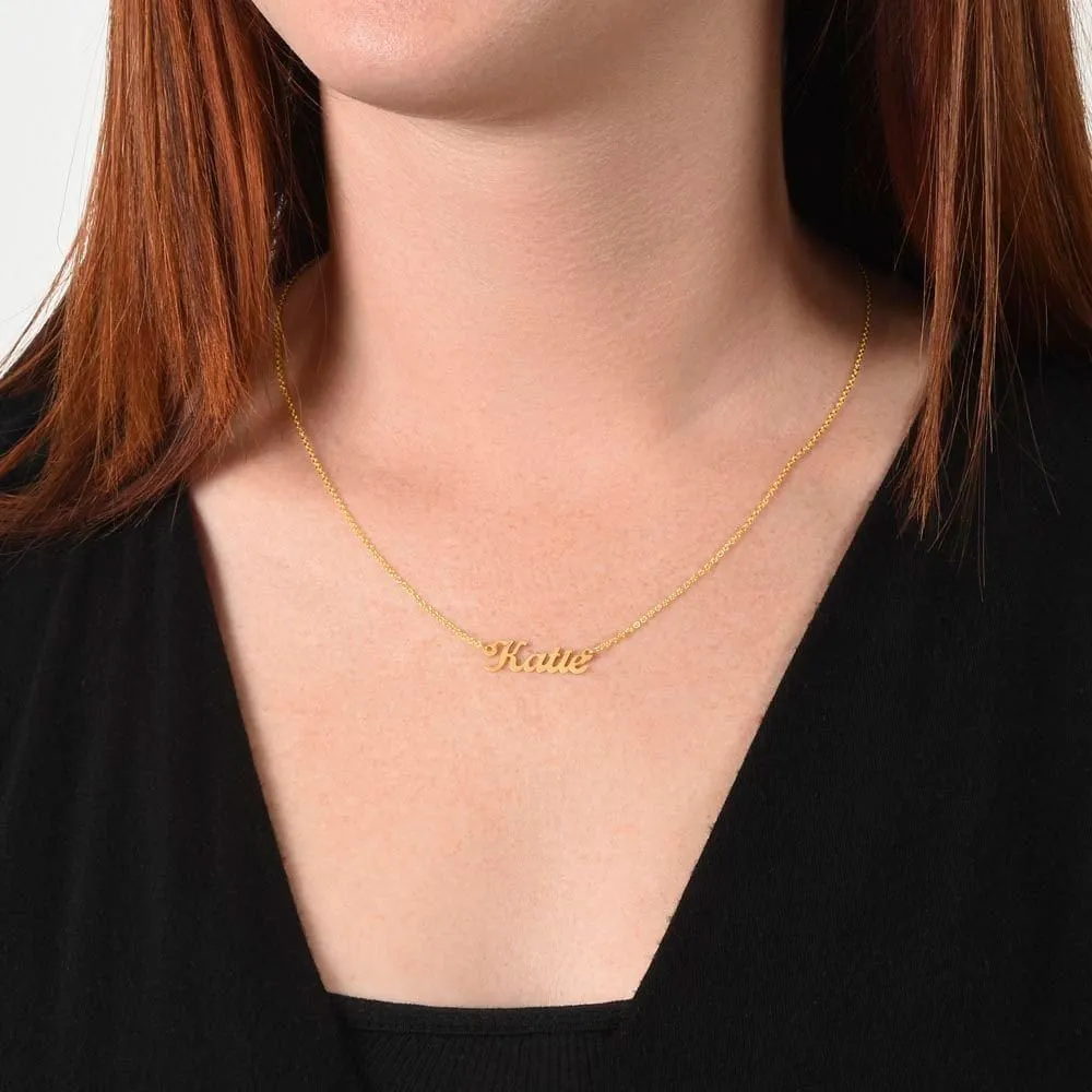 Perfect Minimalist Unisex Gift Custom Name Necklace Stainless Steel Exclusive Retro Cursive Font For Guys and Girls Men and Women