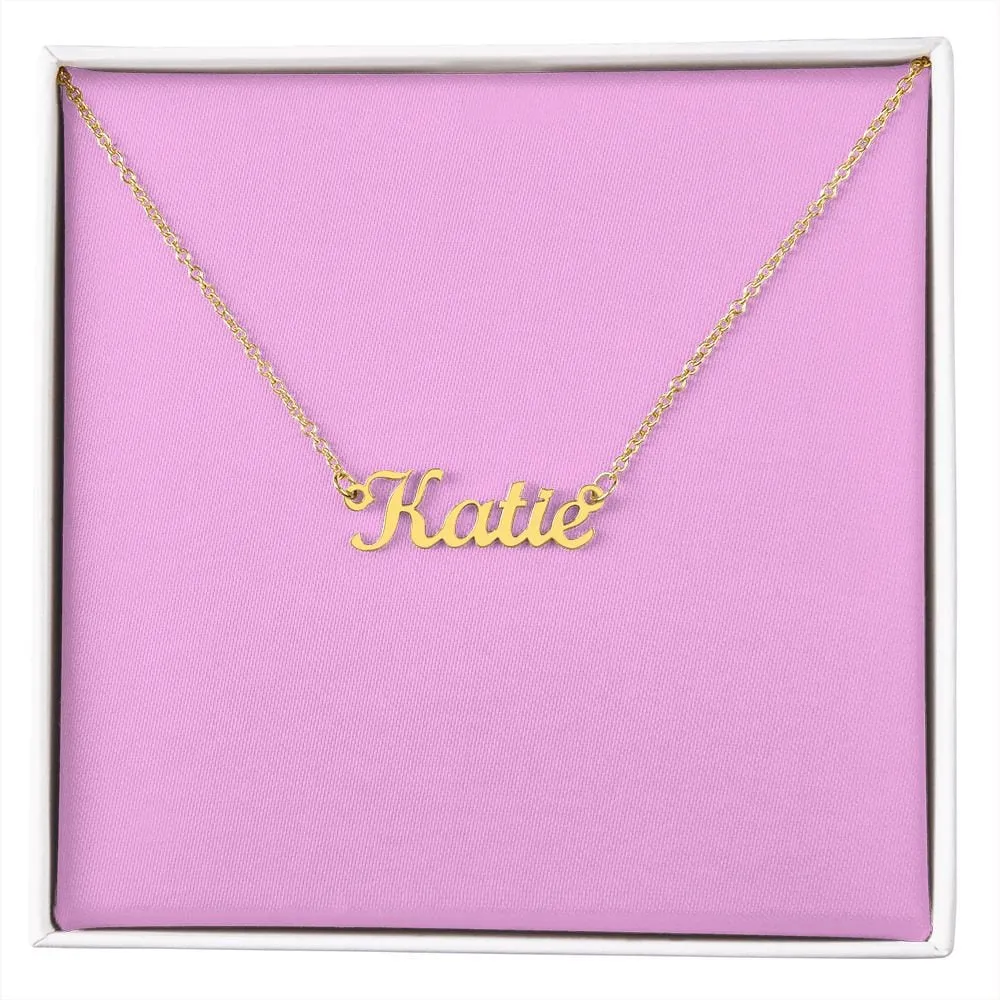 Perfect Minimalist Unisex Gift Custom Name Necklace Stainless Steel Exclusive Retro Cursive Font For Guys and Girls Men and Women