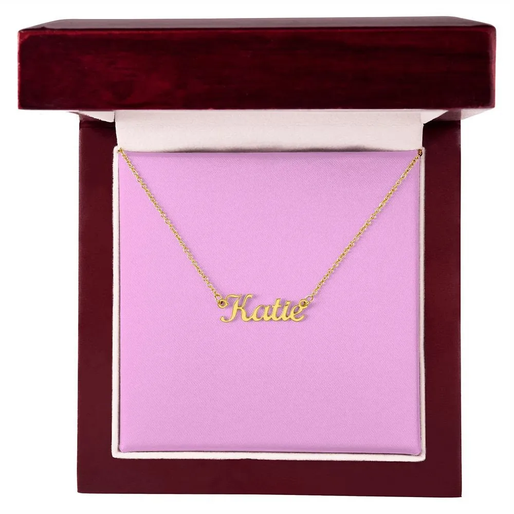 Perfect Minimalist Unisex Gift Custom Name Necklace Stainless Steel Exclusive Retro Cursive Font For Guys and Girls Men and Women