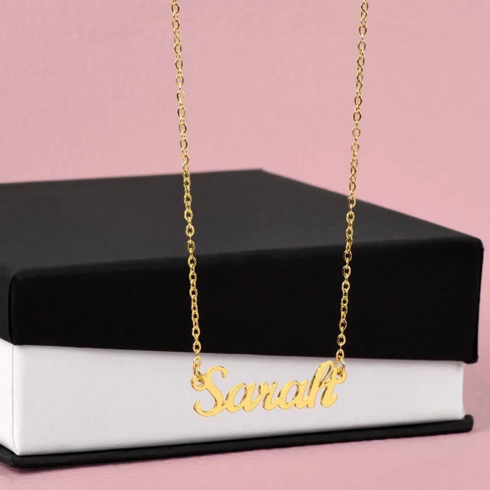 Perfect Minimalist Unisex Gift Custom Name Necklace Stainless Steel Exclusive Retro Cursive Font For Guys and Girls Men and Women