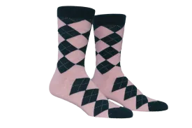 Pink & Blue Argyle Socks