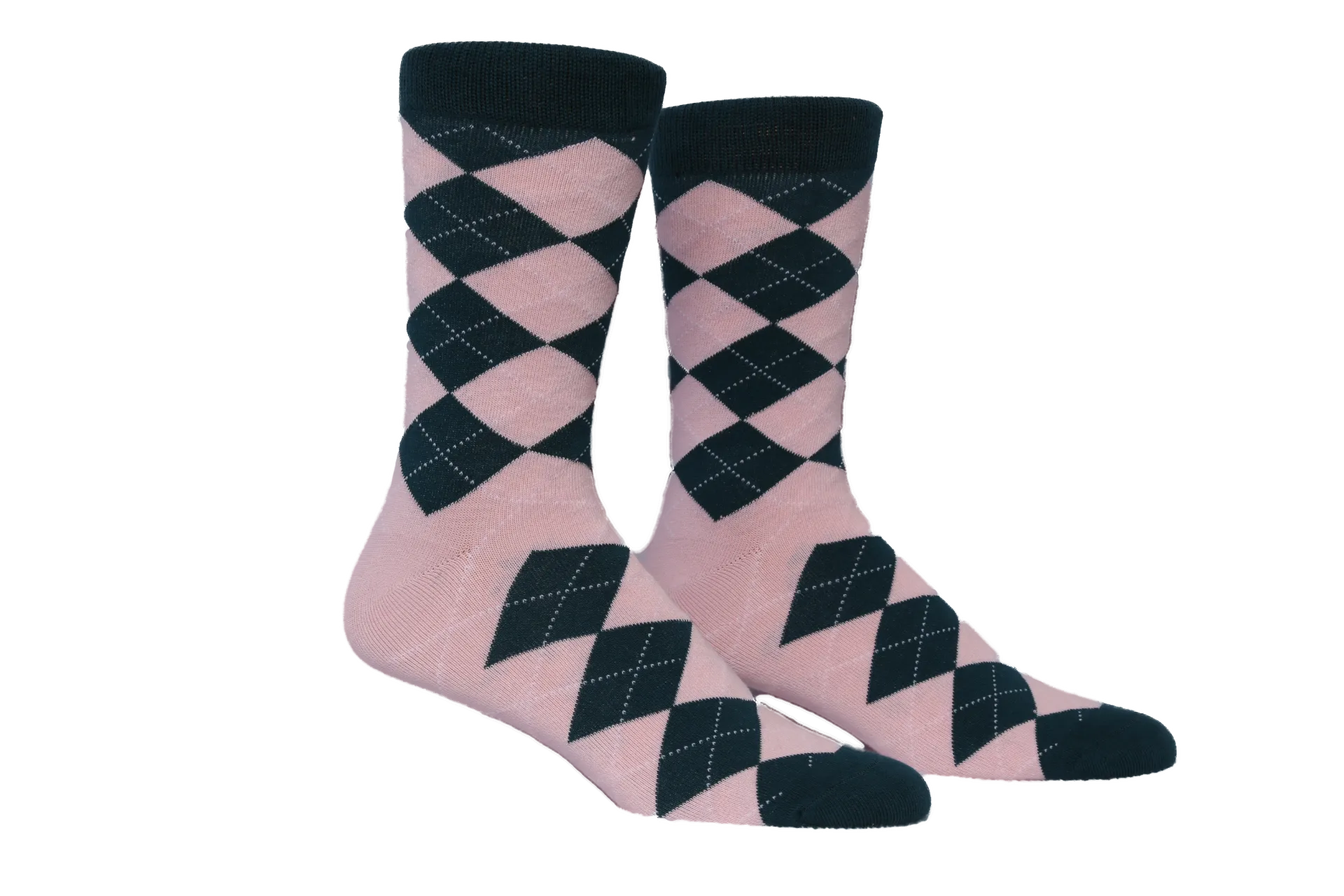 Pink & Blue Argyle Socks